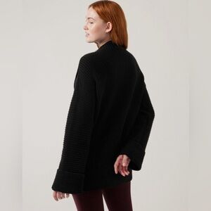 ATHLETA Azalea Sweater M Medium | Black Wool Cashmere NEW